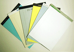 Colored Paper Legal Pads